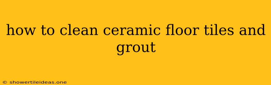 How To Clean Ceramic Floor Tiles And Grout