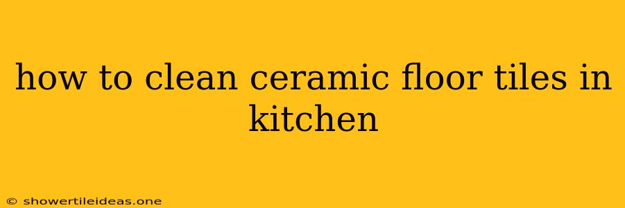 How To Clean Ceramic Floor Tiles In Kitchen