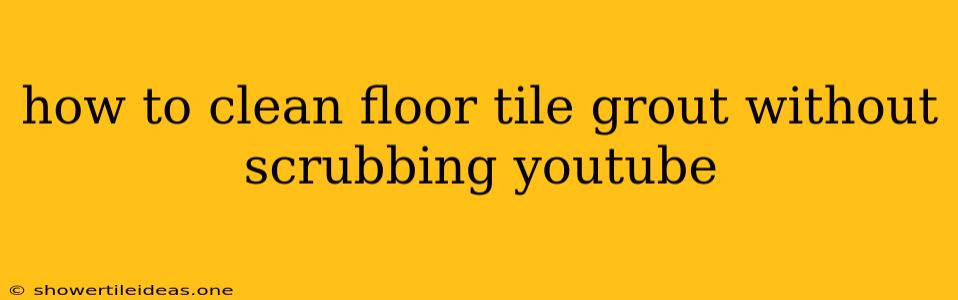 How To Clean Floor Tile Grout Without Scrubbing Youtube