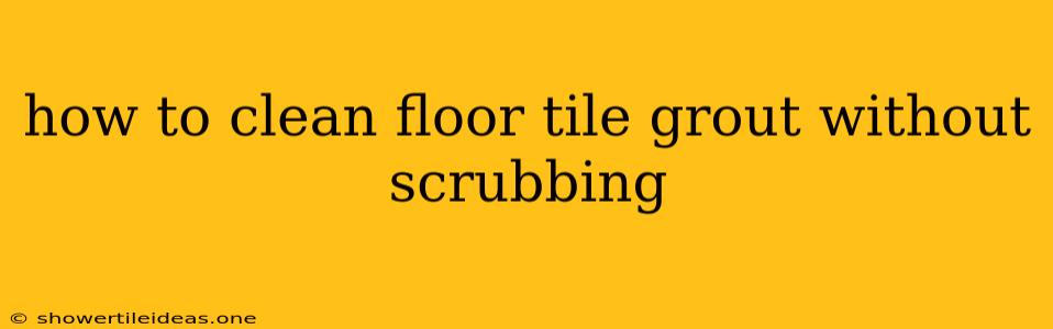 How To Clean Floor Tile Grout Without Scrubbing