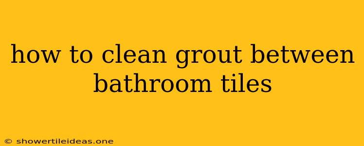 How To Clean Grout Between Bathroom Tiles