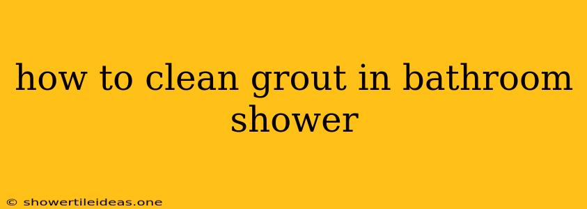 How To Clean Grout In Bathroom Shower