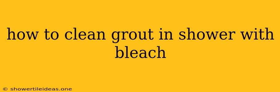 How To Clean Grout In Shower With Bleach