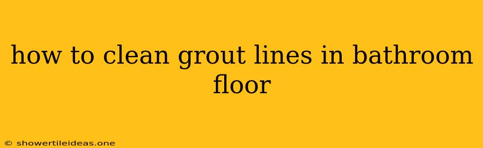 How To Clean Grout Lines In Bathroom Floor