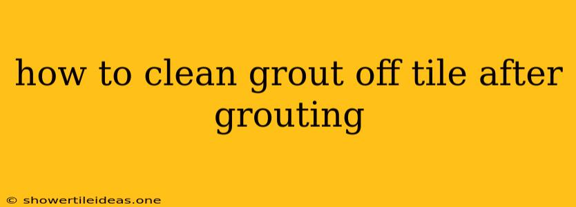 How To Clean Grout Off Tile After Grouting