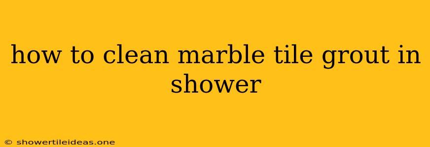 How To Clean Marble Tile Grout In Shower