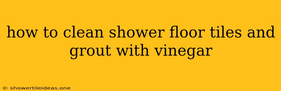 How To Clean Shower Floor Tiles And Grout With Vinegar