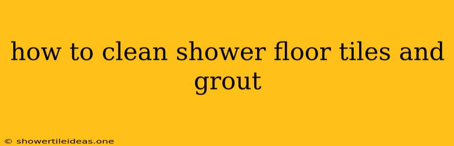 How To Clean Shower Floor Tiles And Grout