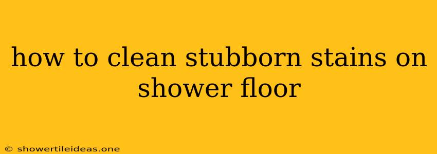 How To Clean Stubborn Stains On Shower Floor