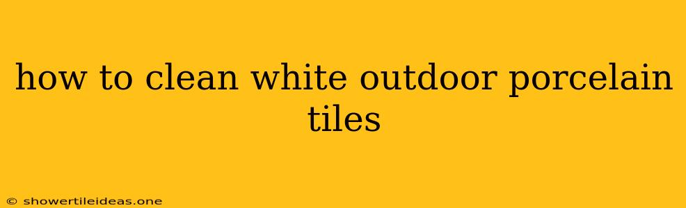 How To Clean White Outdoor Porcelain Tiles