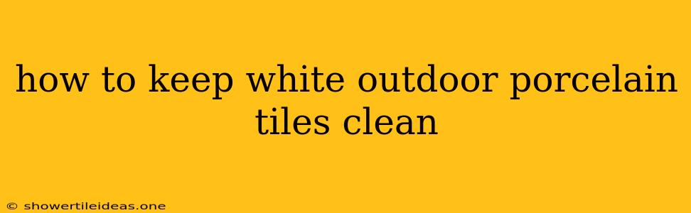 How To Keep White Outdoor Porcelain Tiles Clean