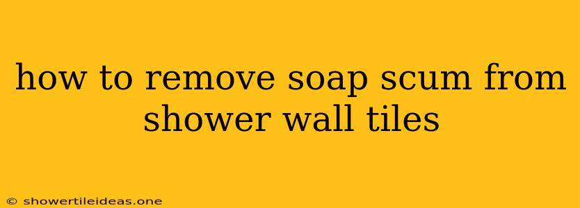 How To Remove Soap Scum From Shower Wall Tiles