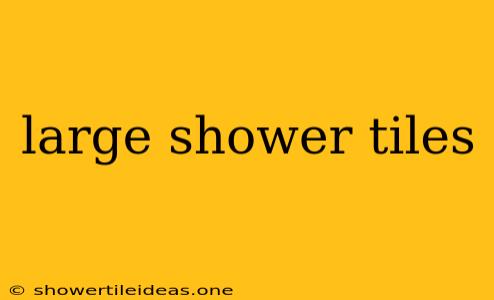 Large Shower Tiles