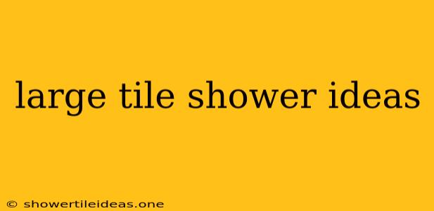 Large Tile Shower Ideas