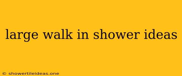 Large Walk In Shower Ideas