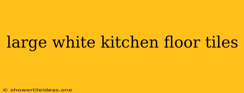 Large White Kitchen Floor Tiles