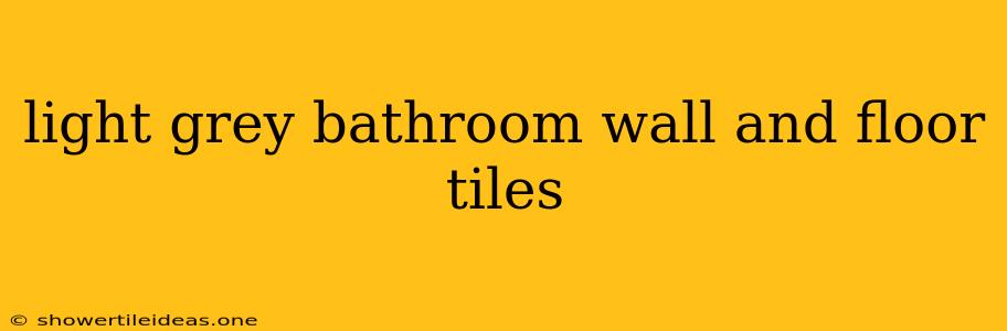 Light Grey Bathroom Wall And Floor Tiles