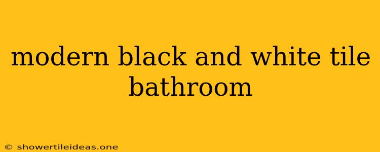 Modern Black And White Tile Bathroom