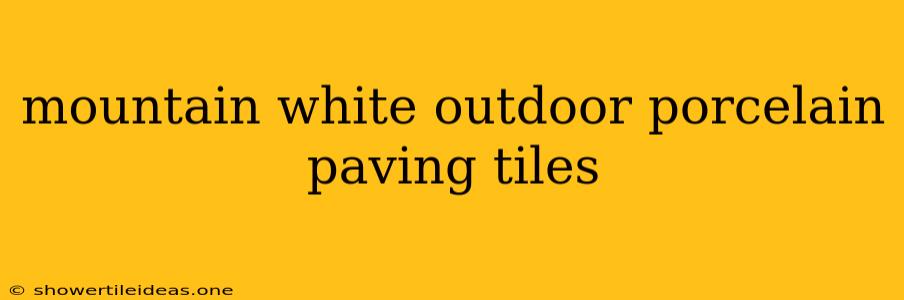 Mountain White Outdoor Porcelain Paving Tiles