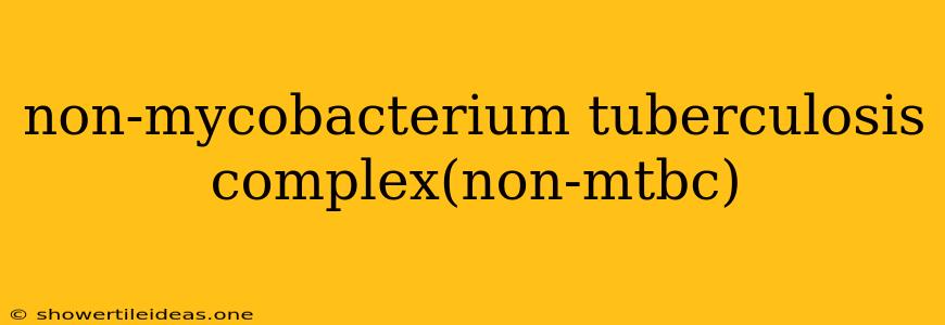 Non-mycobacterium Tuberculosis Complex(non-mtbc)