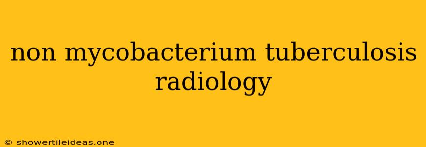 Non Mycobacterium Tuberculosis Radiology