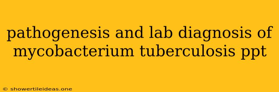 Pathogenesis And Lab Diagnosis Of Mycobacterium Tuberculosis Ppt