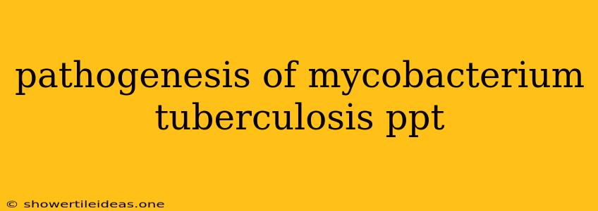 Pathogenesis Of Mycobacterium Tuberculosis Ppt