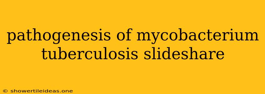 Pathogenesis Of Mycobacterium Tuberculosis Slideshare