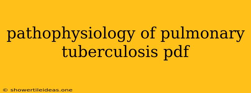 Pathophysiology Of Pulmonary Tuberculosis Pdf