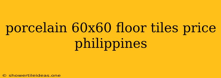 Porcelain 60x60 Floor Tiles Price Philippines