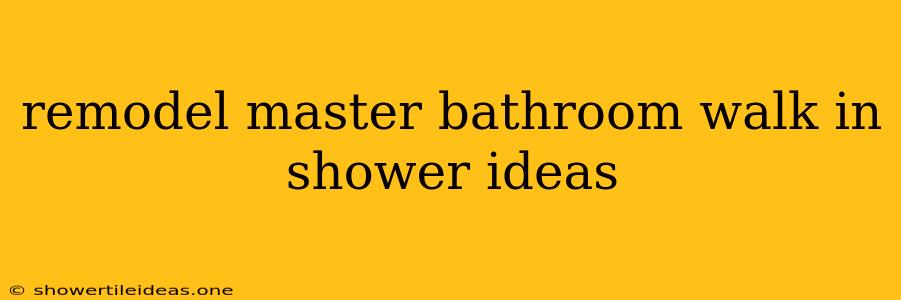 Remodel Master Bathroom Walk In Shower Ideas