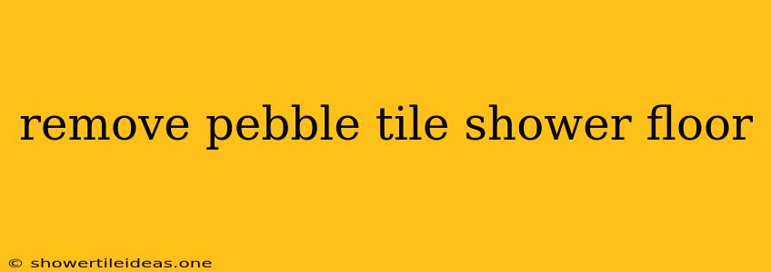 Remove Pebble Tile Shower Floor