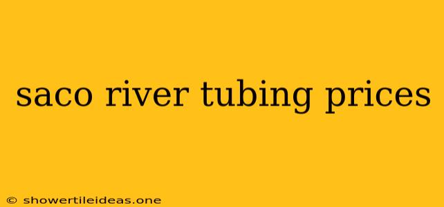 Saco River Tubing Prices