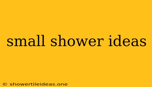 Small Shower Ideas