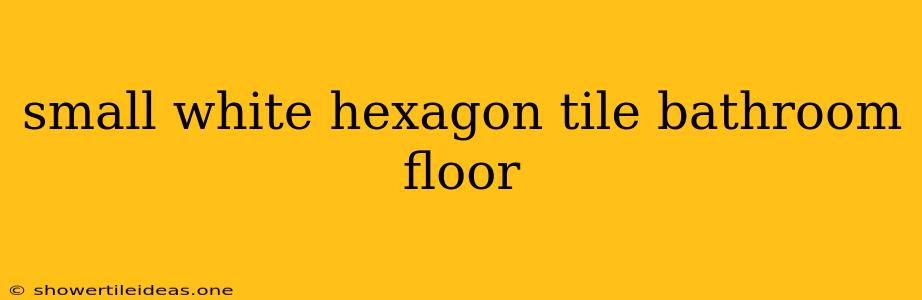 Small White Hexagon Tile Bathroom Floor