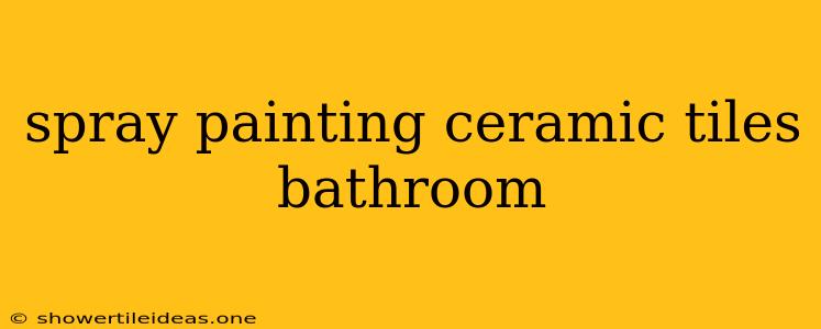 Spray Painting Ceramic Tiles Bathroom