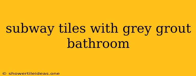 Subway Tiles With Grey Grout Bathroom