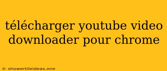 Télécharger Youtube Video Downloader Pour Chrome