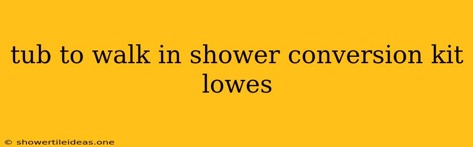 Tub To Walk In Shower Conversion Kit Lowes