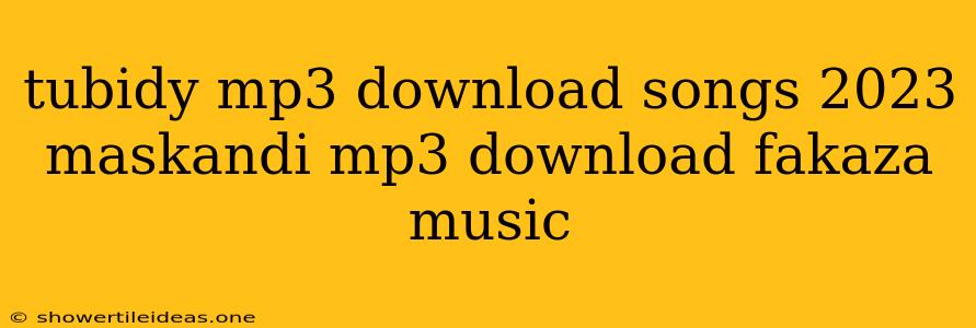 Tubidy Mp3 Download Songs 2023 Maskandi Mp3 Download Fakaza Music