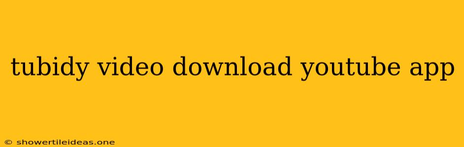 Tubidy Video Download Youtube App