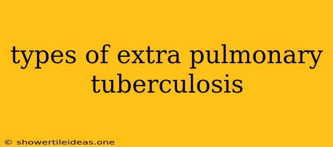 Types Of Extra Pulmonary Tuberculosis