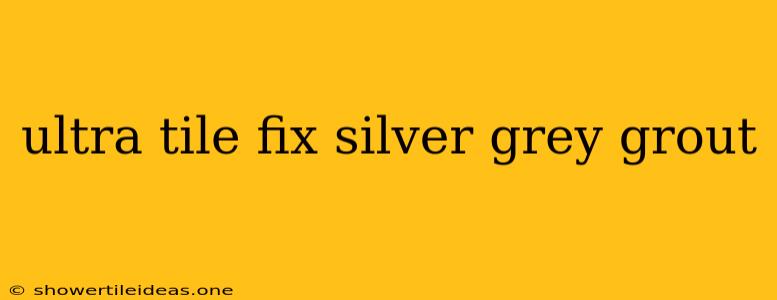 Ultra Tile Fix Silver Grey Grout