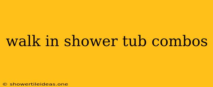 Walk In Shower Tub Combos