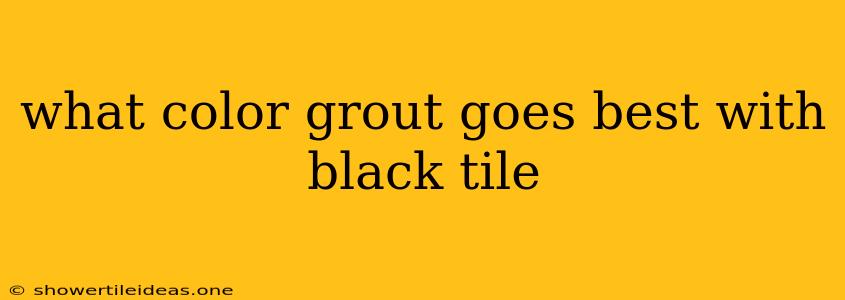 What Color Grout Goes Best With Black Tile