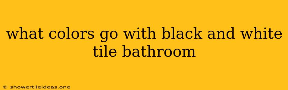 What Colors Go With Black And White Tile Bathroom