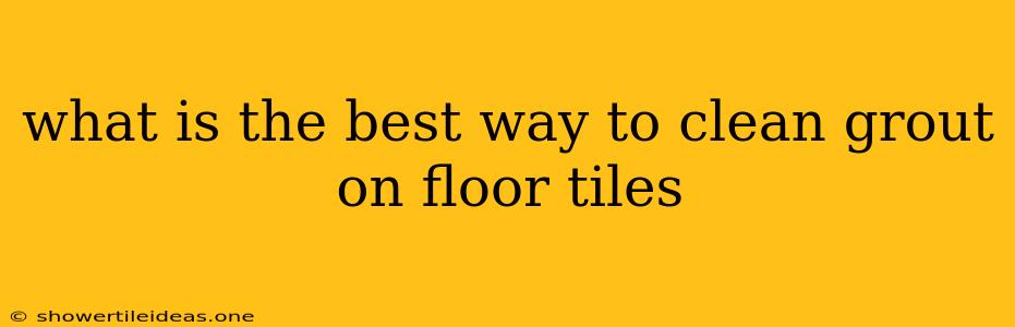 What Is The Best Way To Clean Grout On Floor Tiles