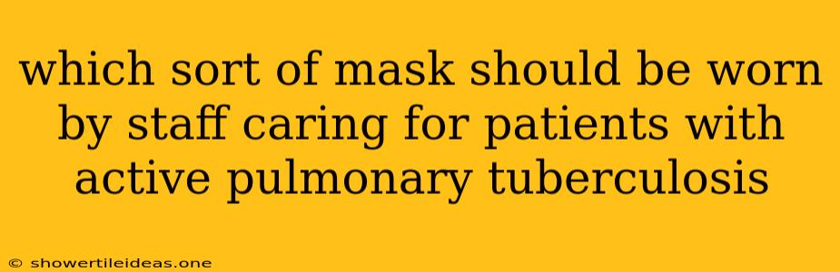 Which Sort Of Mask Should Be Worn By Staff Caring For Patients With Active Pulmonary Tuberculosis