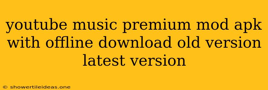 Youtube Music Premium Mod Apk With Offline Download Old Version Latest Version