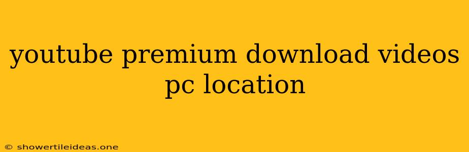 Youtube Premium Download Videos Pc Location